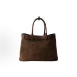 PRADA Buckle brand logo open Tote bag Tote bag shopping bag handbag Large women\'s cocoa brown